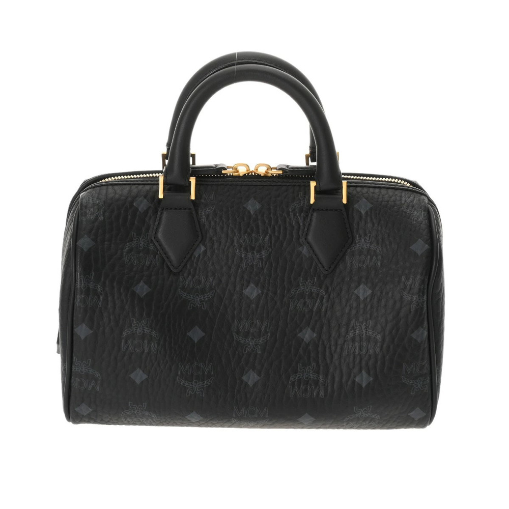 MCM Boston Bag Beige Polyurethane